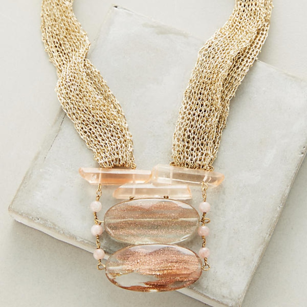 Mesh Stone Necklace Anthropologie - NWOT